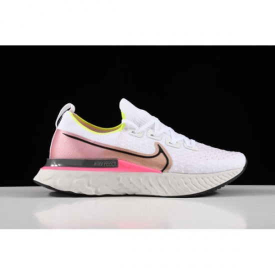 Nike Bayan React Infinity Run Flyknit Platini / Pembe Turuncu Koşu Ayakkabısı Türkiye - N43CPCPR